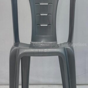 Plastic Armless Chair - Silver
