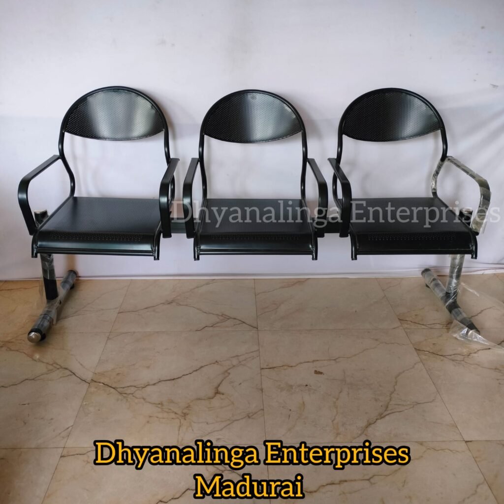 3-Seater Waiting Chair with Armrest