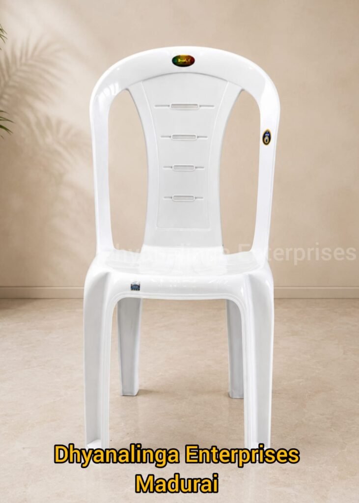 Plastic Armless Chair - White