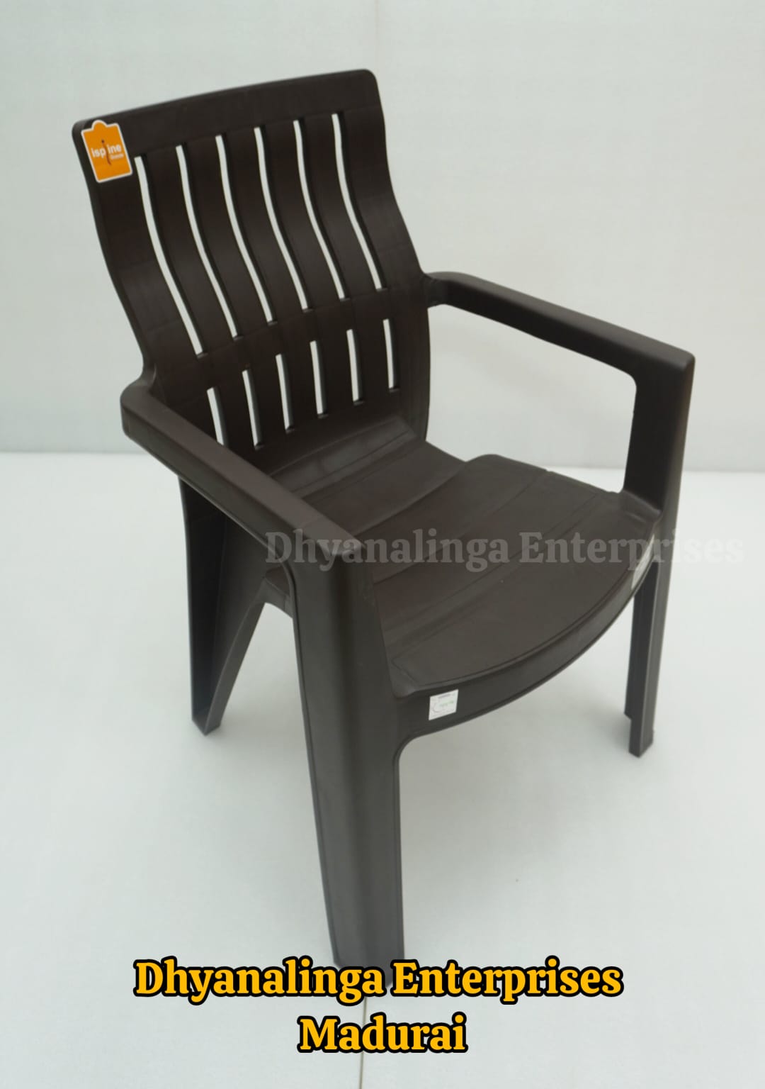 Plastic Chair with Armrest and Back Support