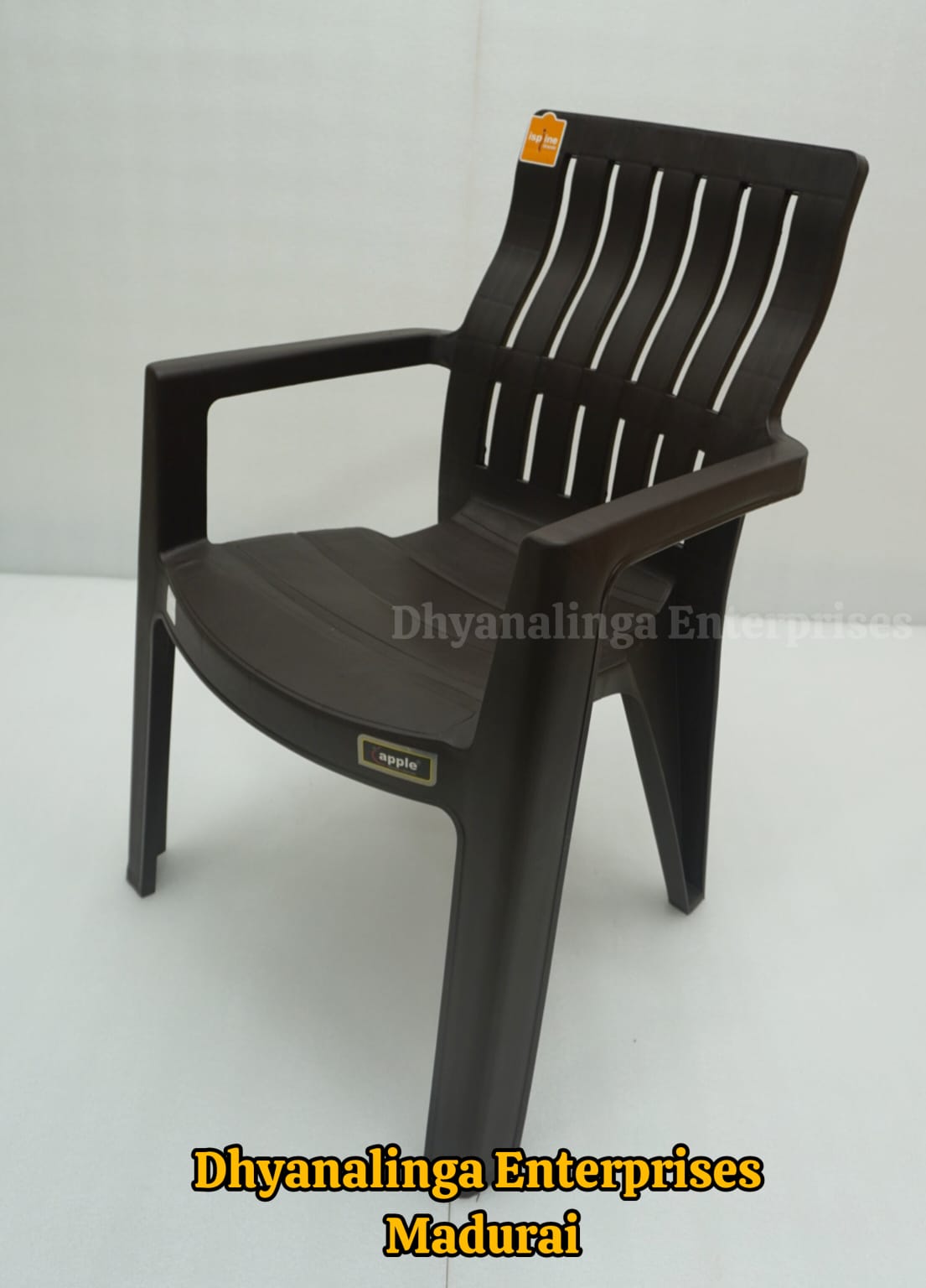 Plastic Chair with Armrest and Back Support - Image 2