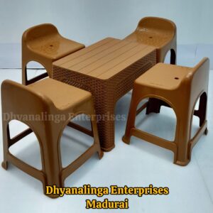 Plastic Tea Table With Stool