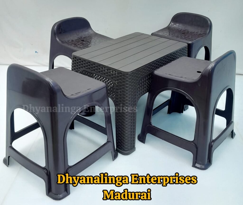Plastic Tea Table With Stool