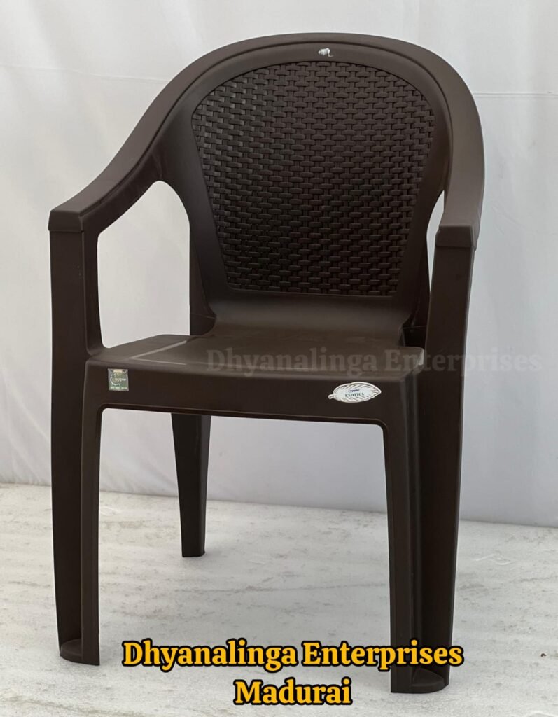 Plastic Arm Chair with Back Support