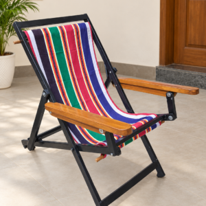 Steel frame easy chair